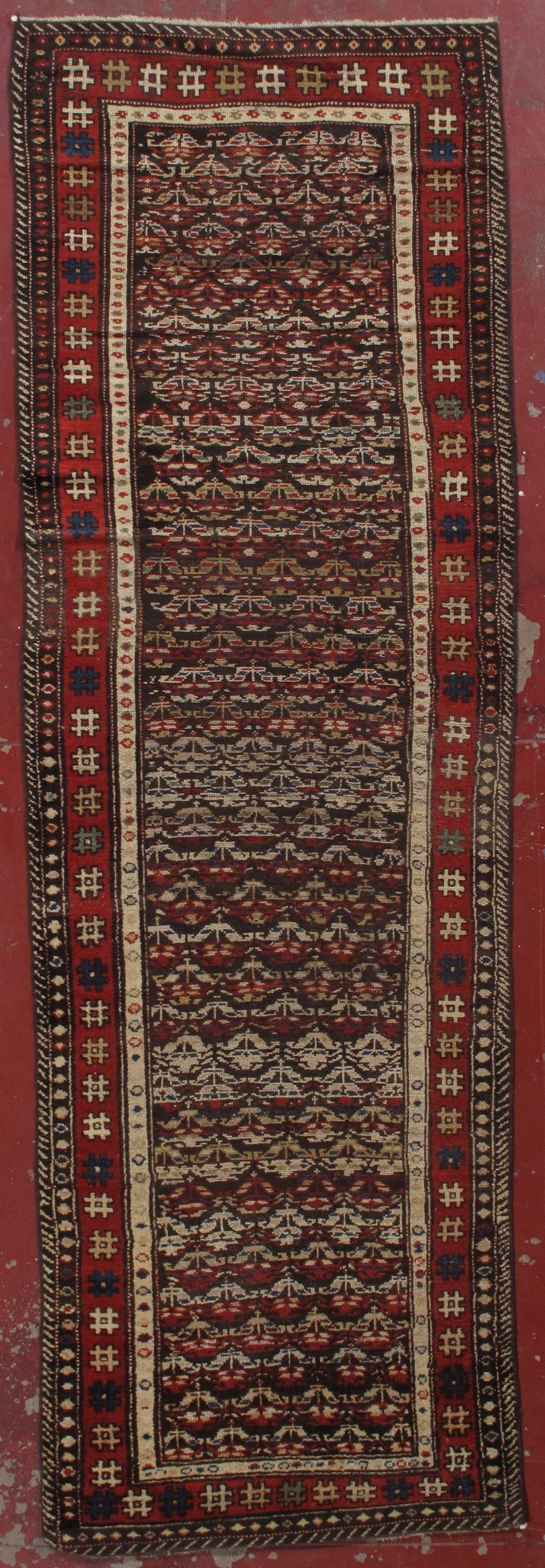 antique hamedan  runner