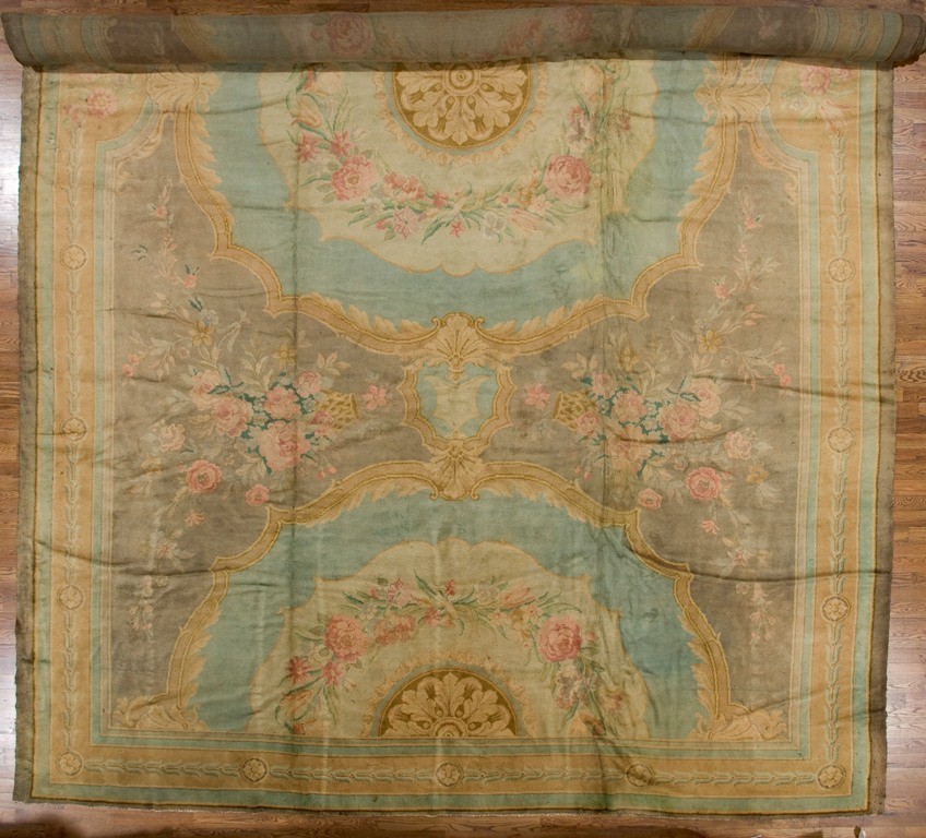 antique savonnrie carpet