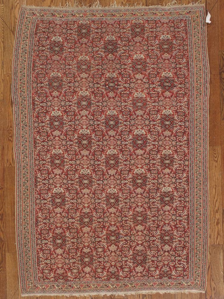 antique kilim senneh rug