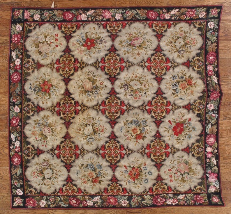 antique needle poinet carpet