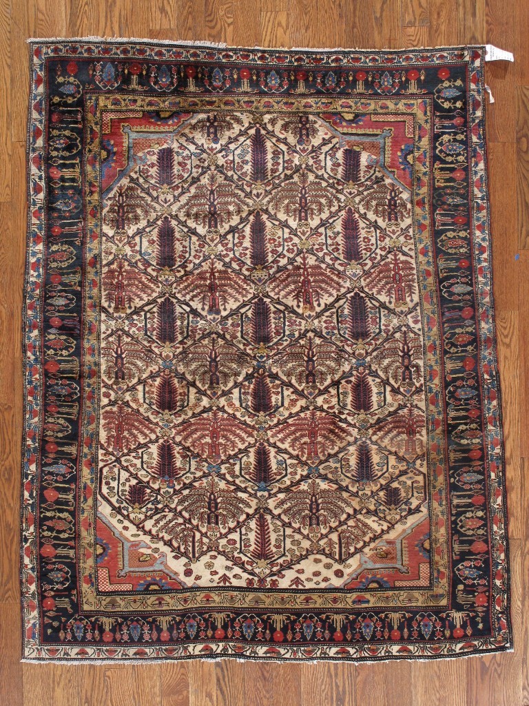 ANTIQUE HERIZ SILK RUG