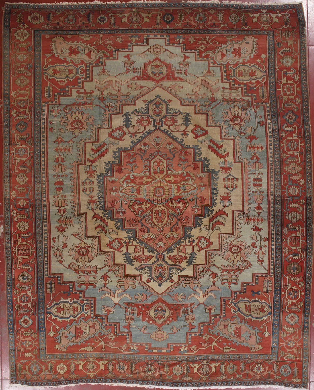 antique serapi carpet