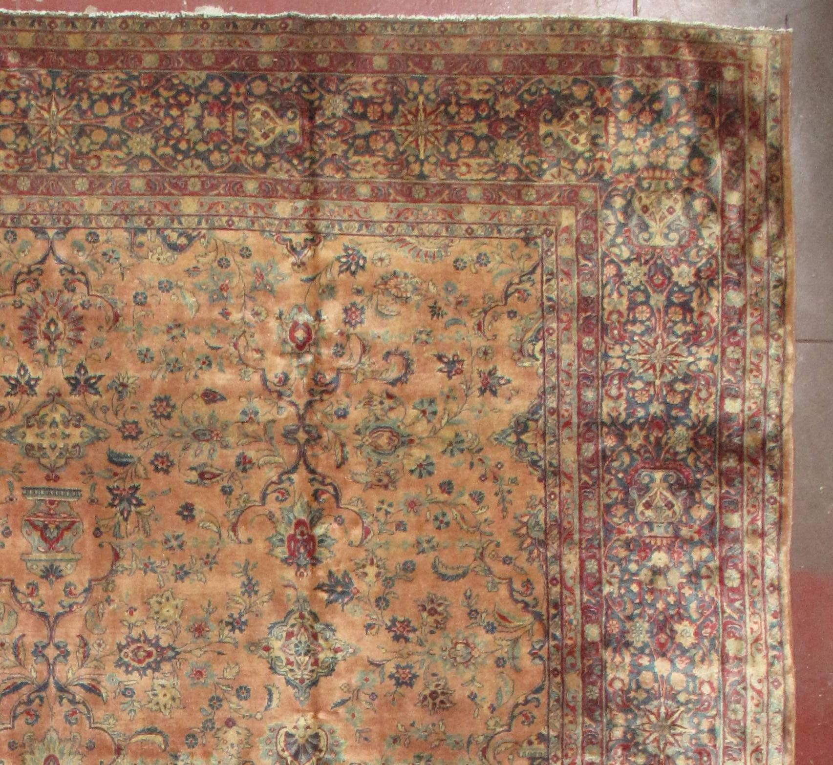antique kashan carpet