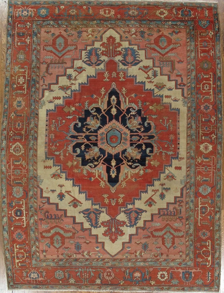 antique serapi carpet
