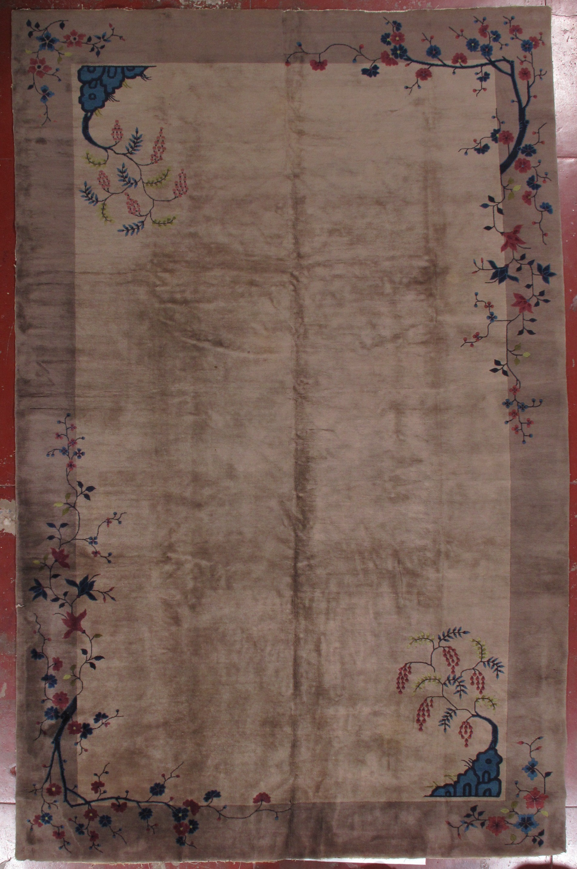 ANTIQUE ART DECO CHINESE CARPET