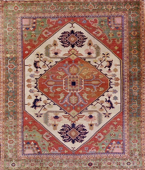 antique serapi carpet