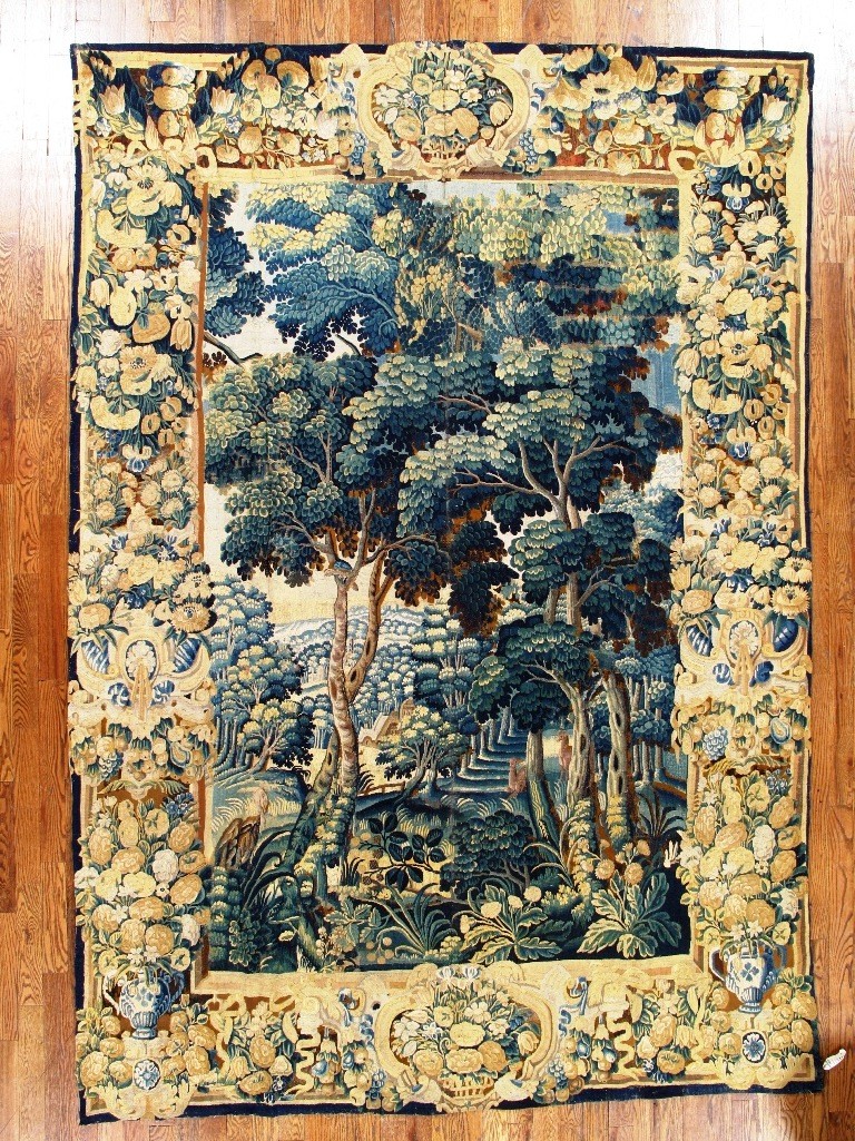 antique verdure tapestry 18th centuyy