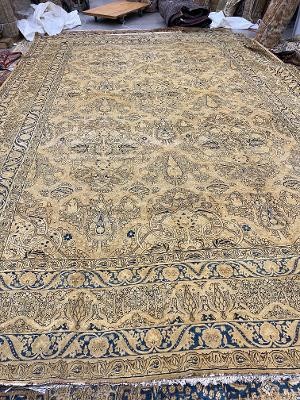 an antique lavar carpet