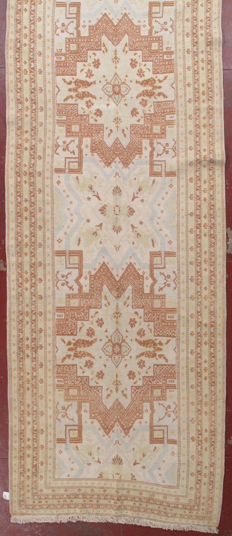 antique agra cotten gallery rug
