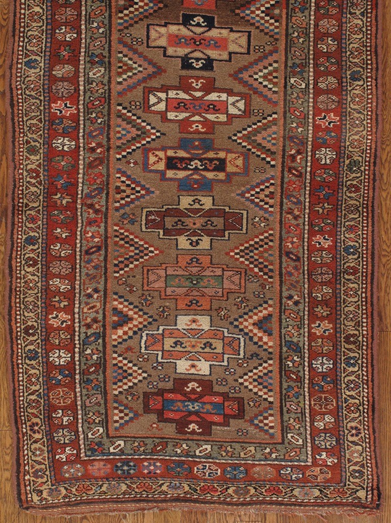 antique hamedan camel hair runner
