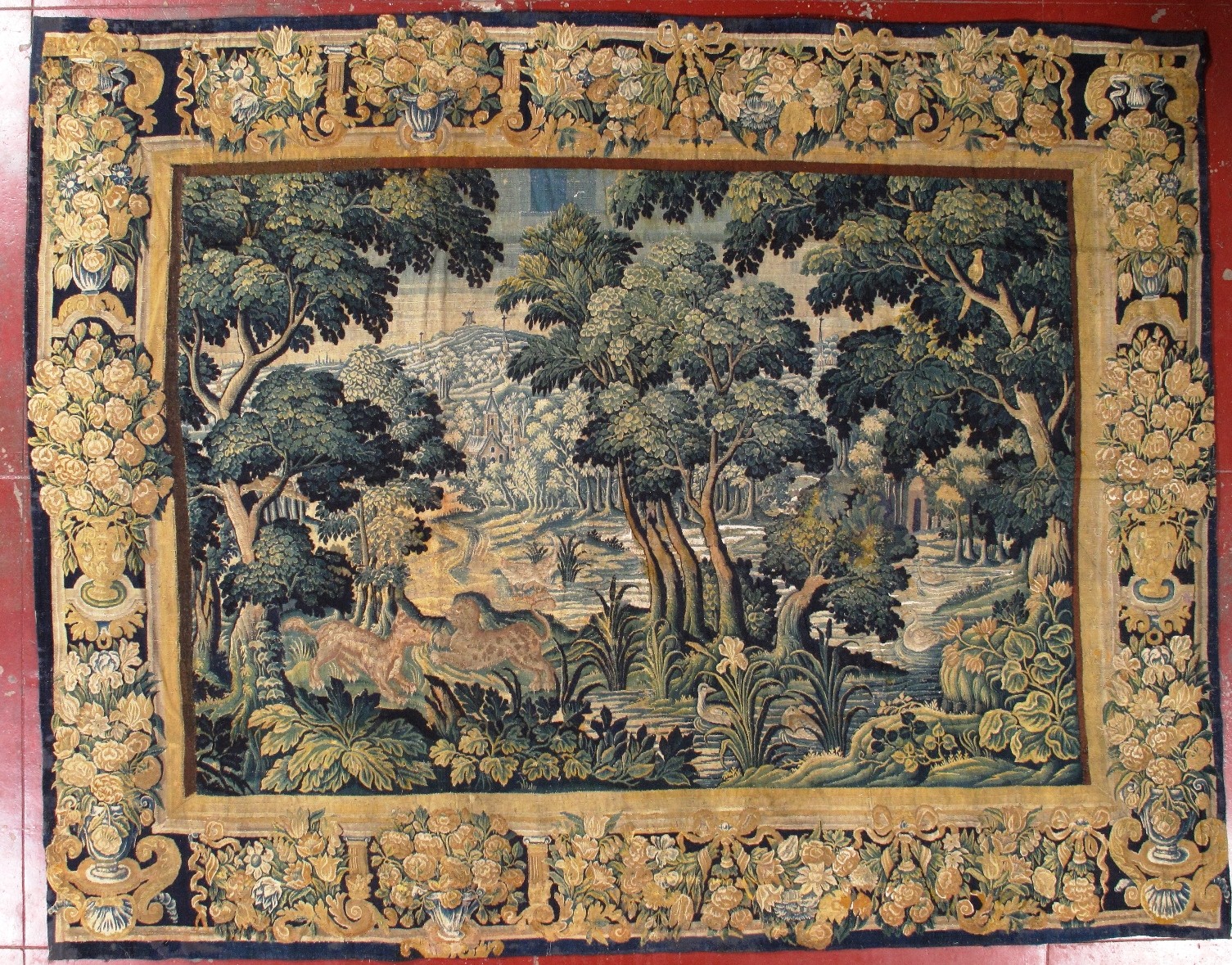 antique verdure tapestry