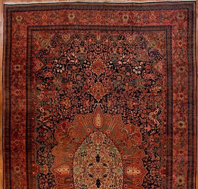 antique farahan sarouk carpet