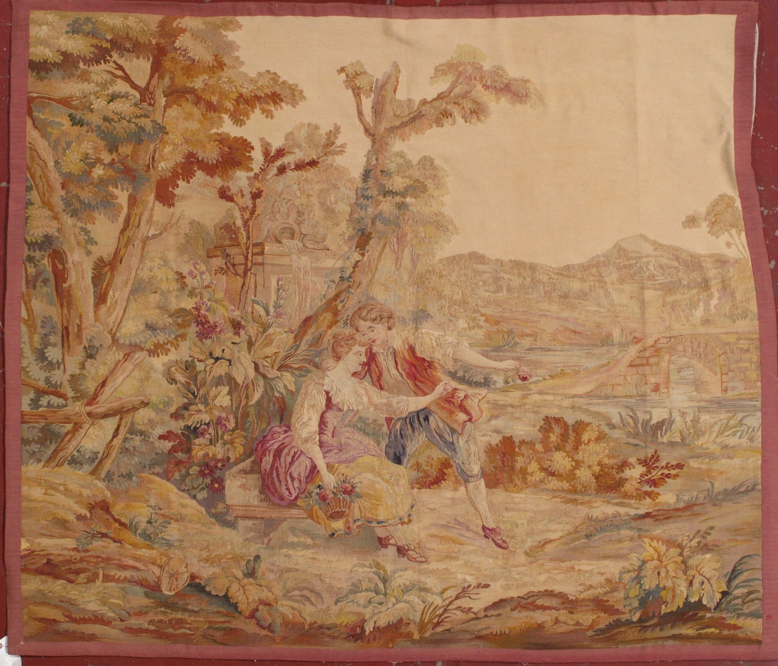 ANTIQUE  AUBUSSON TAPESTRY