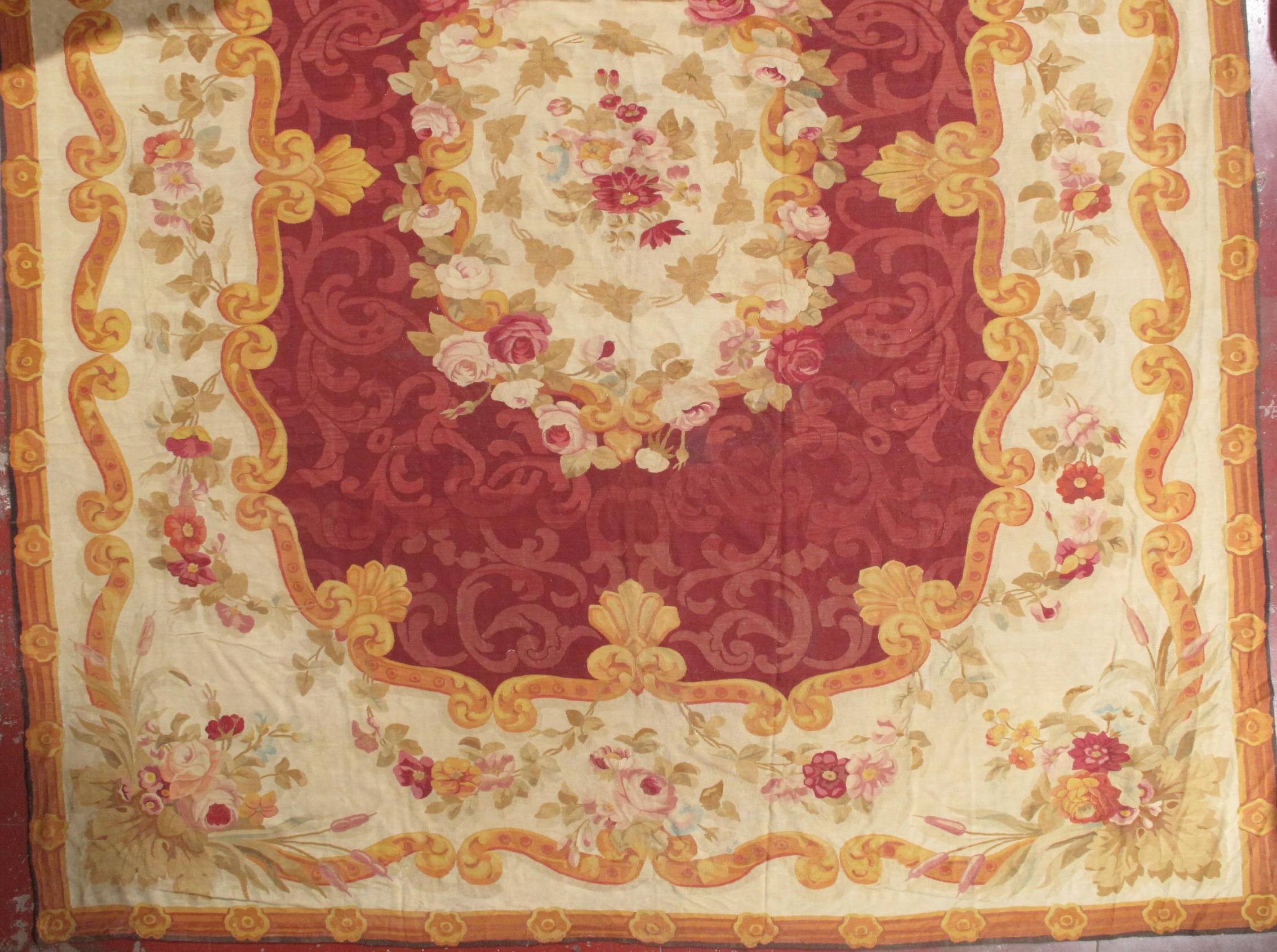 ANTIQUE AUBUSSON CARPET