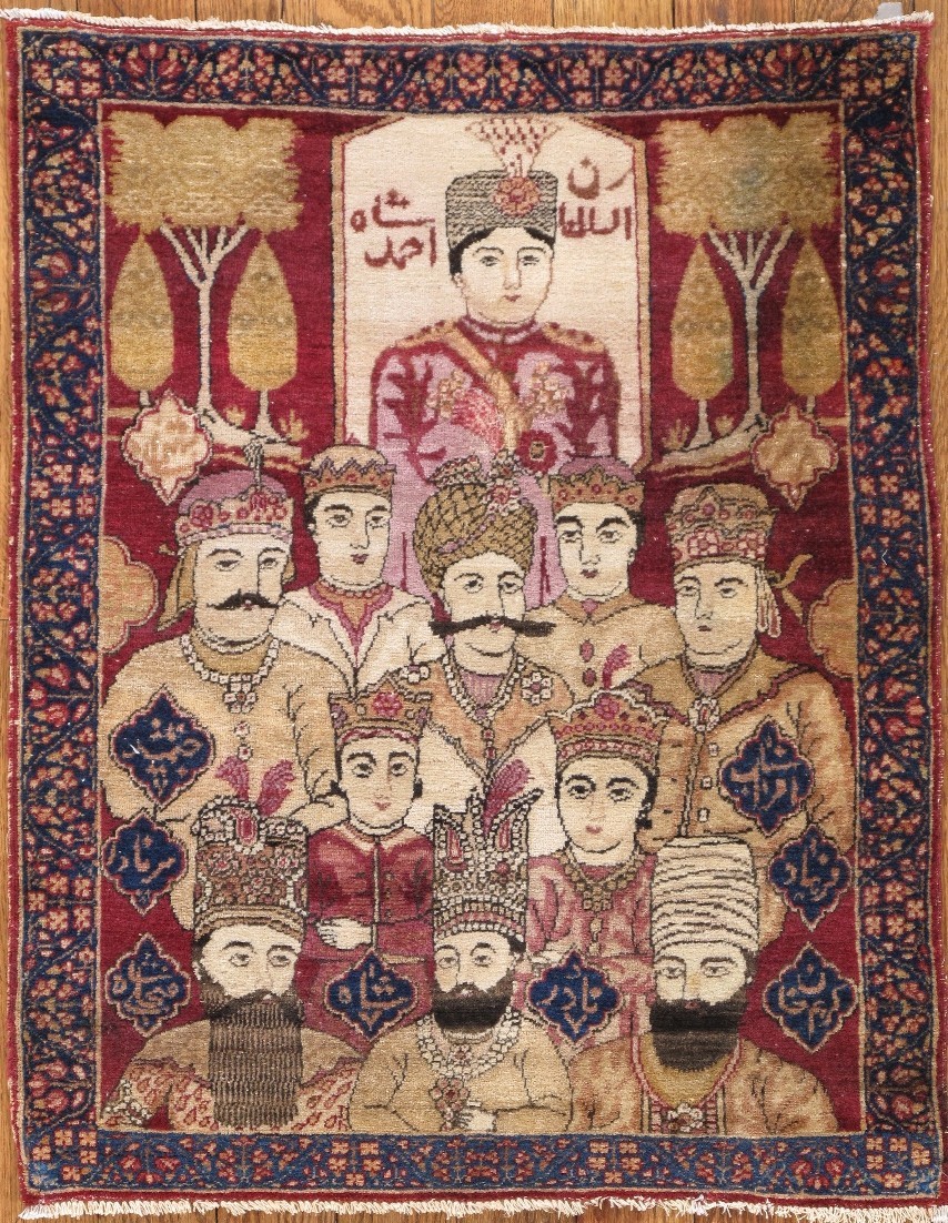 antique kerman lavar mashier rug