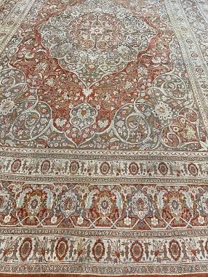 antique tabriz carpet
