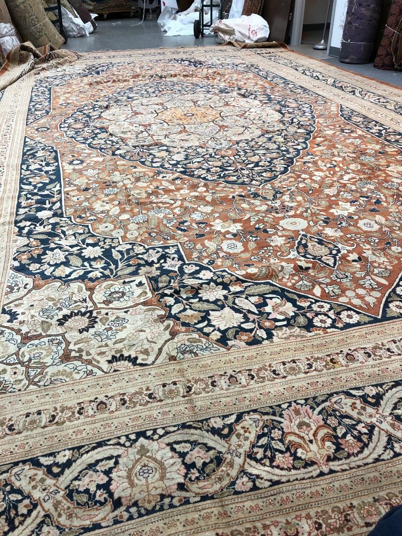 antique tabriz carpet