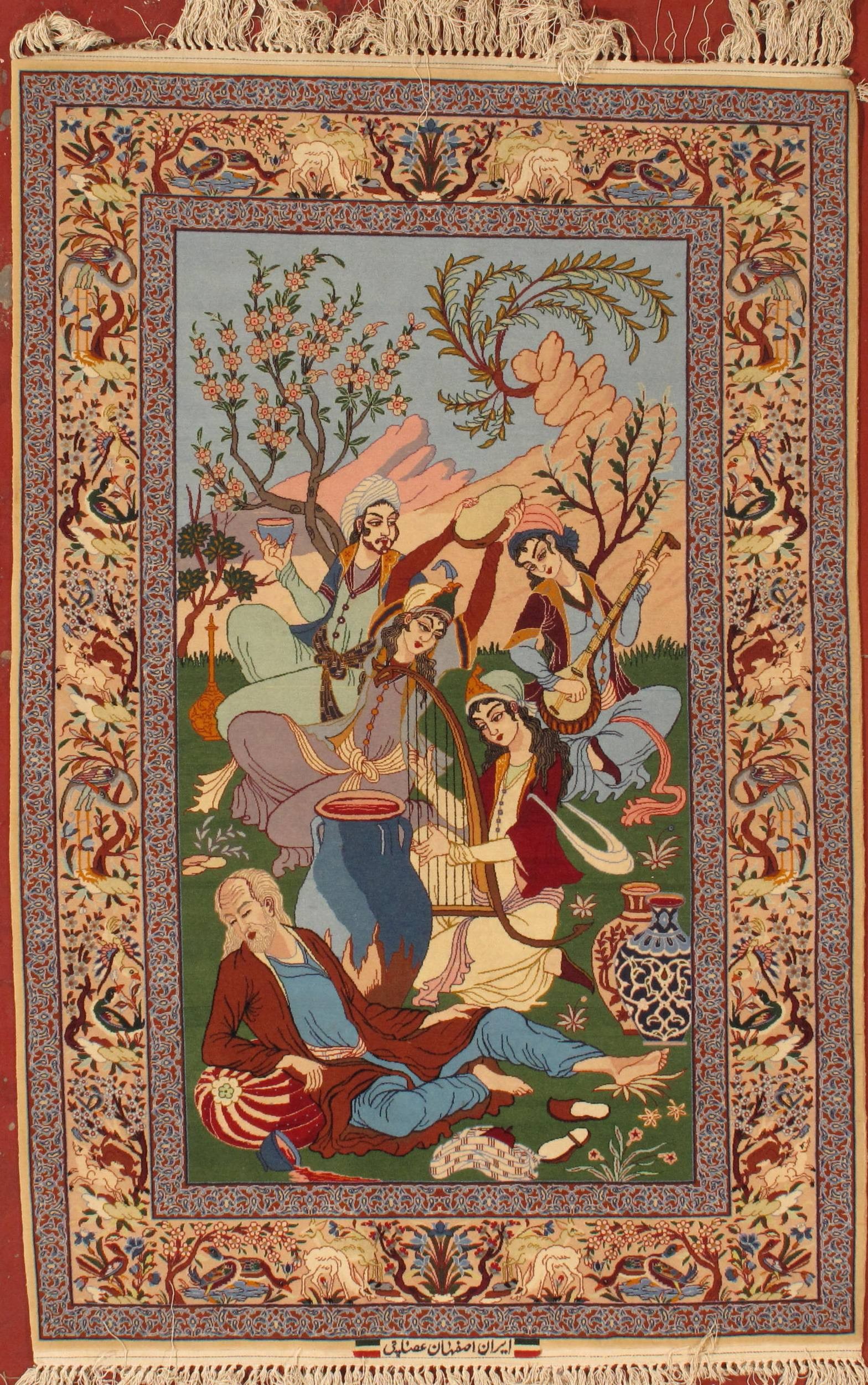 a semi antique esfahan rug