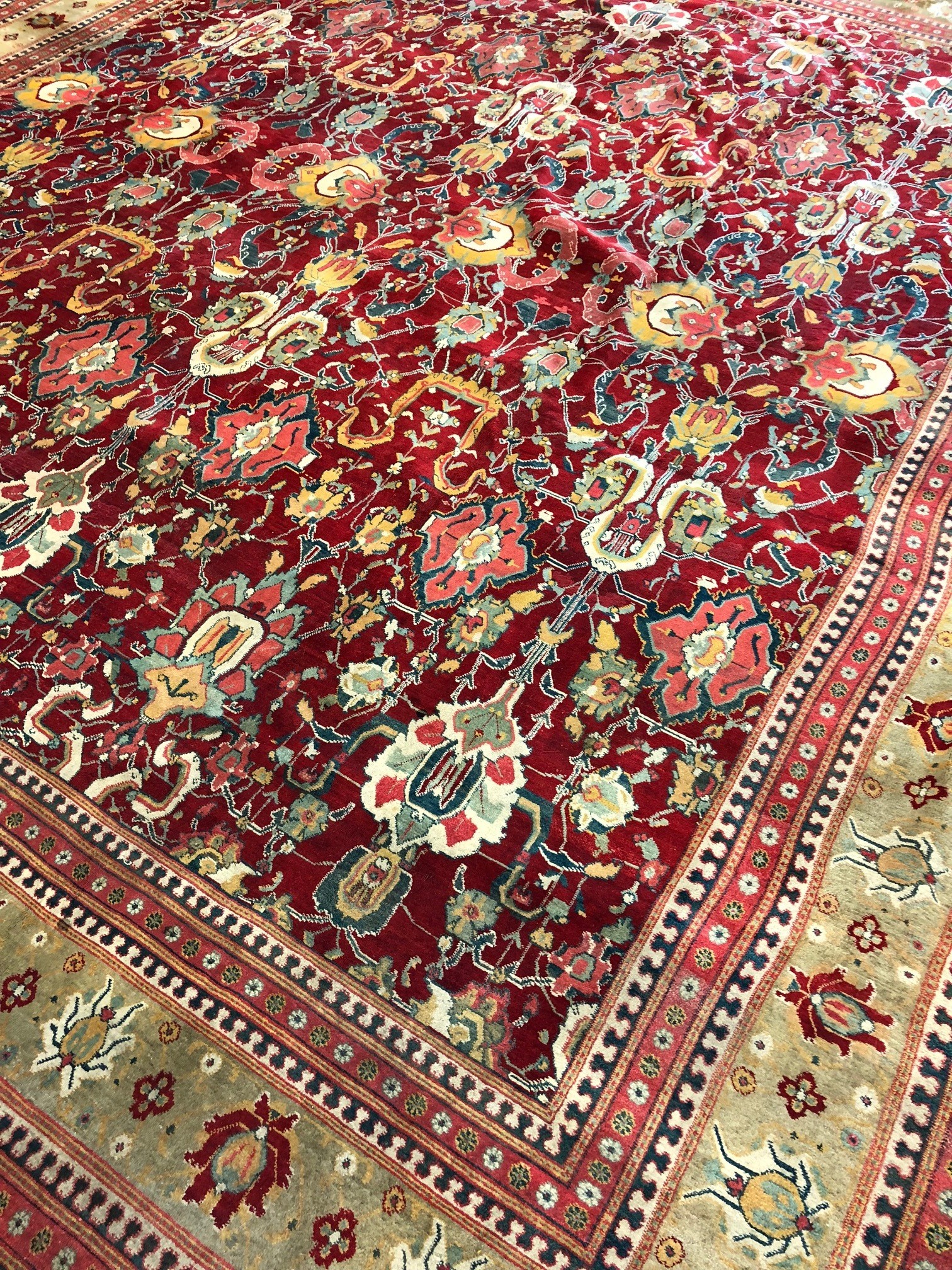 Antique Agra Carpet 