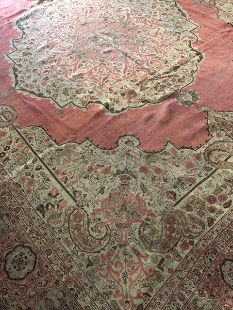 antique tabriz carpet