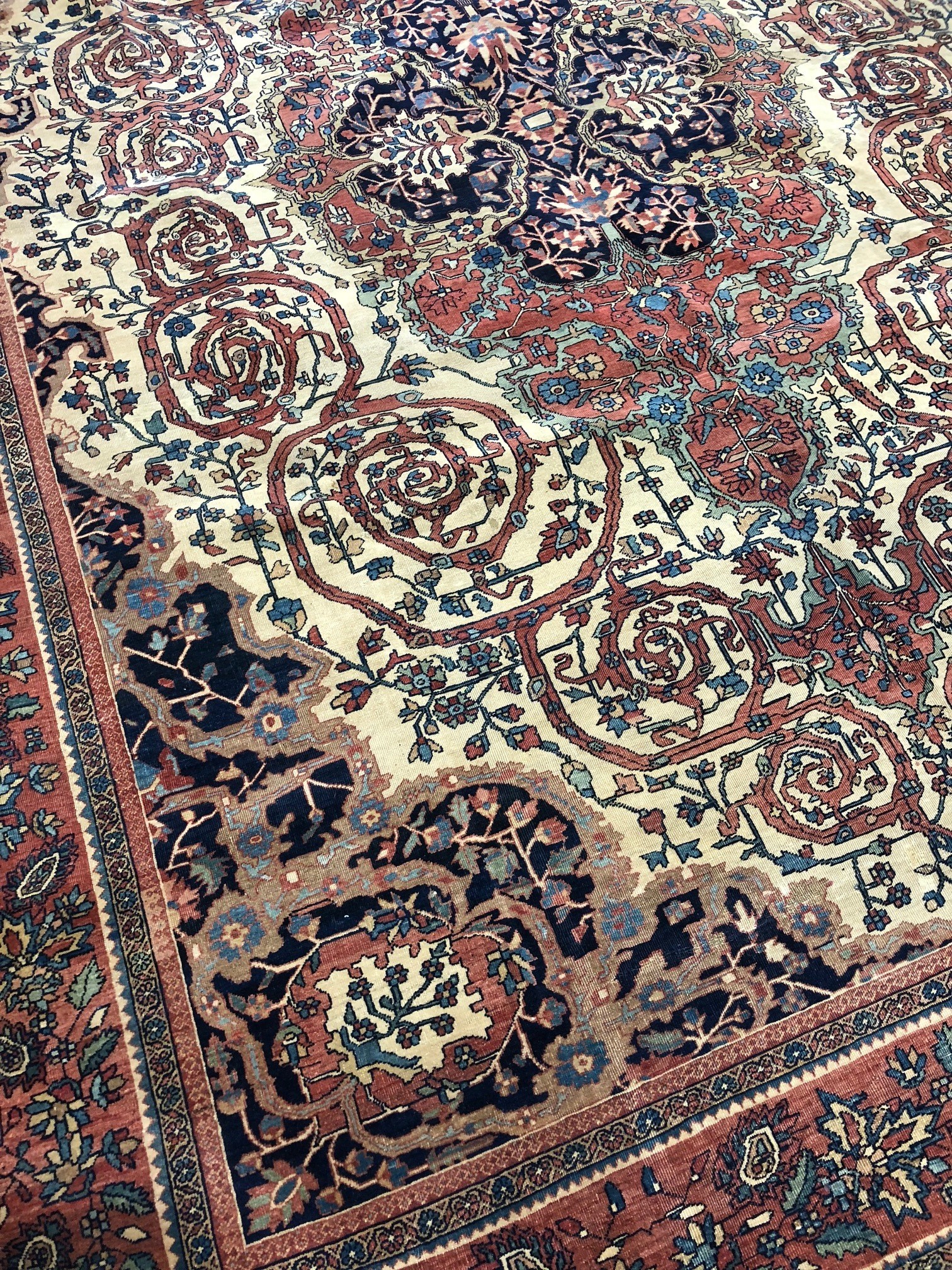 antique farahan sarouk carpet