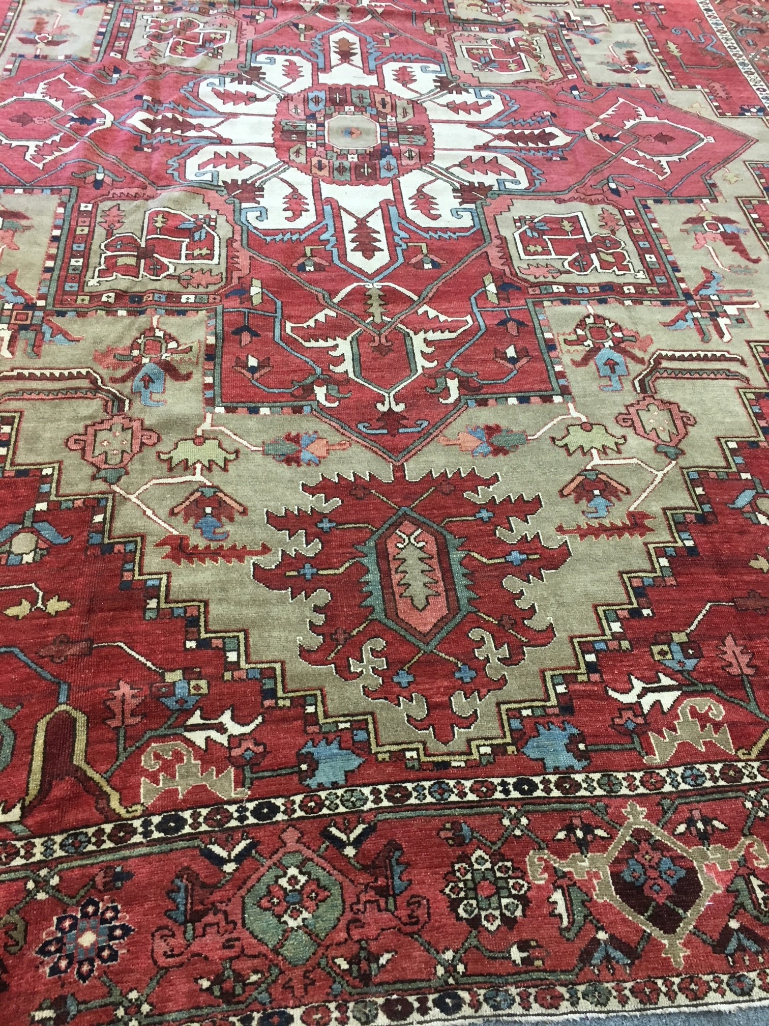 antique serapi carpet