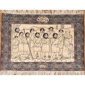 antique kerman picturial rug