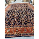 antique mahajeran blue sarouk carpet