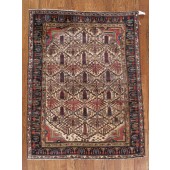 ANTIQUE HERIZ SILK RUG