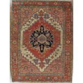 antique serapi carpet