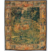 antique game park tapestry 17th century
