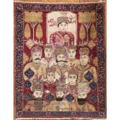 antique kerman lavar mashier rug