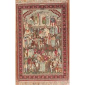 antique kerman mashier rug