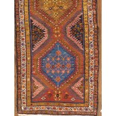 ANTIQUE HAMEDAN CAMEL HAIR RUNNER