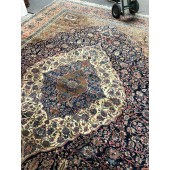antique kashan mohtesham carpet
